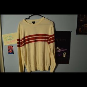 JCREW striped crewneck sweater